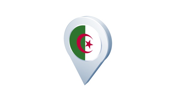 Algeria Flag Pin Icon