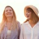 Pretty Blondies having Fun together Looking at the sky and Laughing. - VideoHive Item for Sale