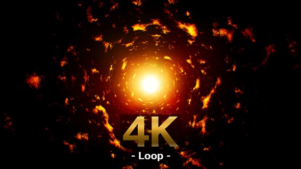 Abstract Burning Energy Loop 4K