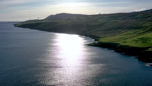 Aerial View of the Beautiful Donegal Coast By Largy at the Secret Waterfall  Ireland