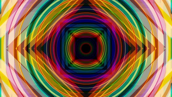 Ornamental rainbow kaleidoscope
