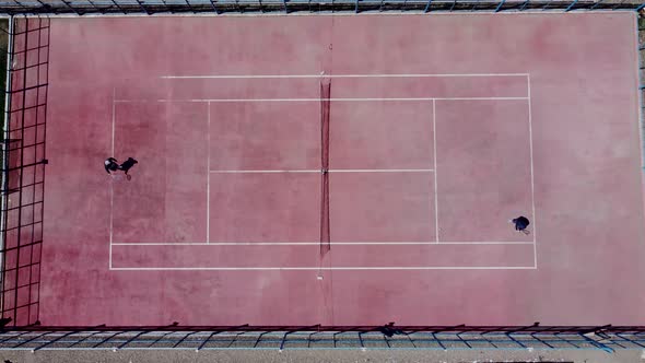 Tennis court Aerial View