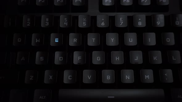 The Word Gender Is Typed on a Luminous Computer Keyboard. Black Backlit Keyboard with Letters. The