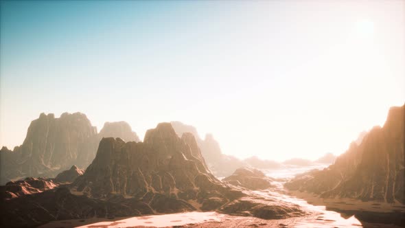 An Aerial Drone Shot of the Red Rocks Canyon