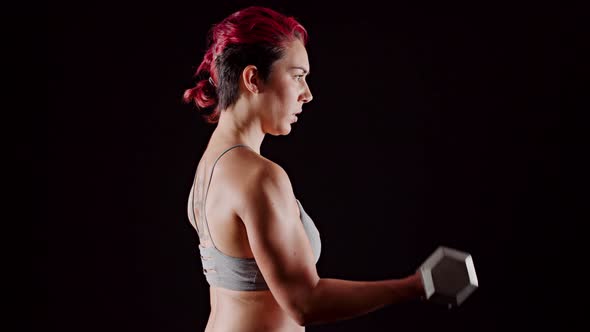 Athletic Woman Working Out