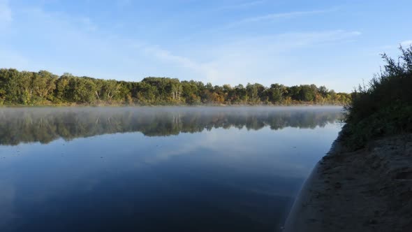 Fog Over the Big River Timelapse