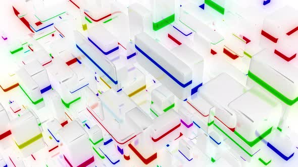 Light Background with Network of Different Sizes White Bloks