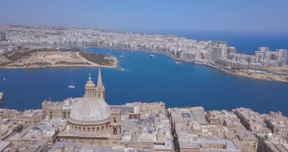 Capital of Malta - Valletta. Aerial view