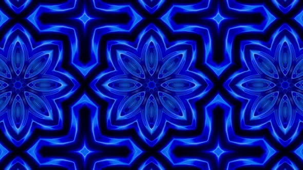 Blue Kaleidoscope Loop 4K 07