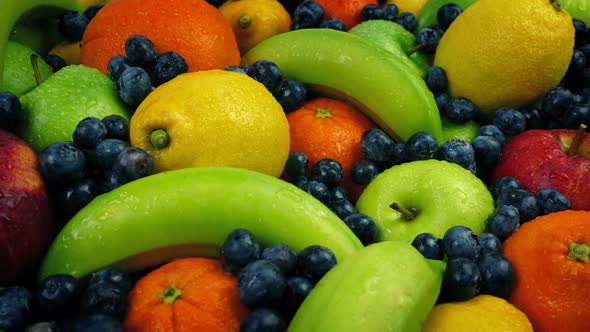 Passing A Large Buffet Of Wet Fruits