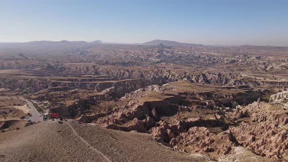 Cappadocia Landscape Aerial View. Turkey. Goreme National Park