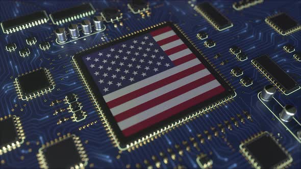 Details of Flag of the USA on the Chipset
