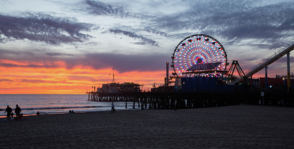 Santa Monica Colorful Sunset