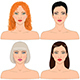 Women with Different Hairstyles - GraphicRiver Item for Sale