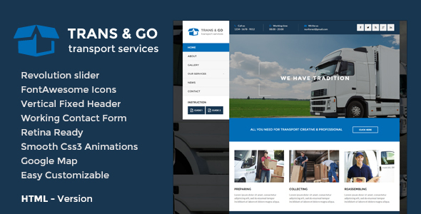 TransGo - Transport & Logistics HTML5 Template