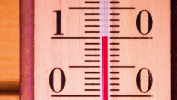 Temperature Increases On a Thermometer