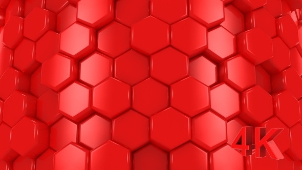 Abstract Background of Red Honeycombs