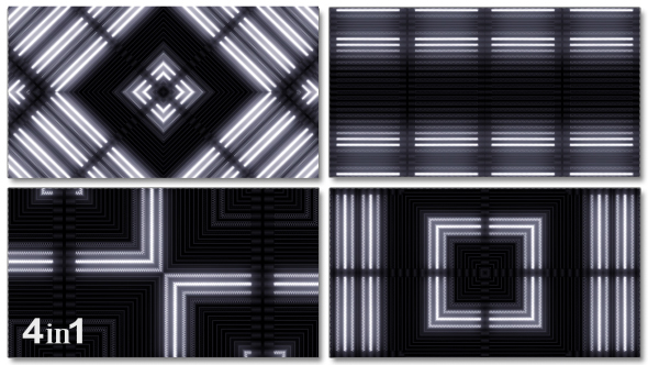 White Light Flashing Abstract (4-Pack)