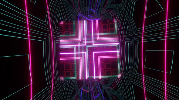 Vj Loop Abstract Surreal Psychedelic Rotating Neon Background 02