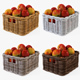 Wicker Apple Basket Ikea Byholma 1 Set(4 Color) - 3DOcean Item for Sale