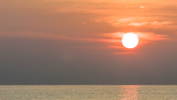 Sunrise At Sea In Morning