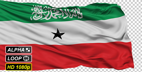 Isolated Waving National Flag of Somaliland
