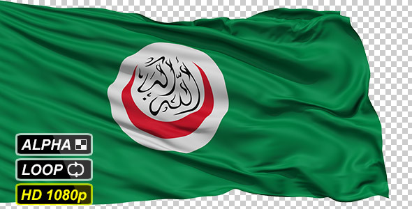 Isolated Waving Flag Organisation of Islamic Cooperation