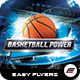 Basketball Power Flyer Template - GraphicRiver Item for Sale