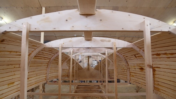 Construction of a Boat at the Shipyard