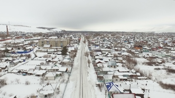 Aerial Shot Of Little City