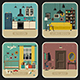 Set of Interior Rooms - GraphicRiver Item for Sale