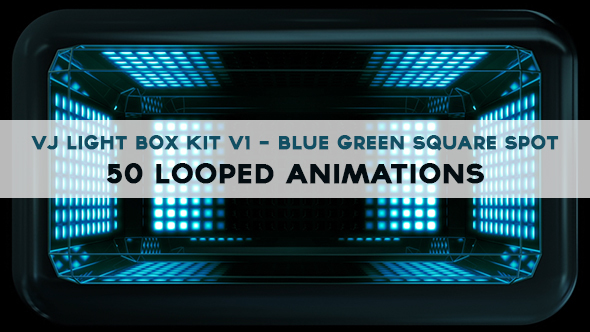 Vj Light Box Kit V1 - Blue Green Square Spot Pack
