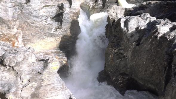 Waterfall In The Lava Fields