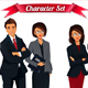 Businesspeople Team Standing Folded Hands - GraphicRiver Item for Sale
