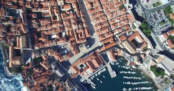Aerial View Of Old Town Of Dubrovnik