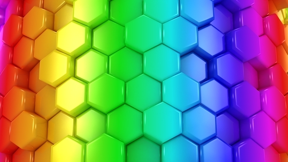 Abstract Background of Colored Honeycombs