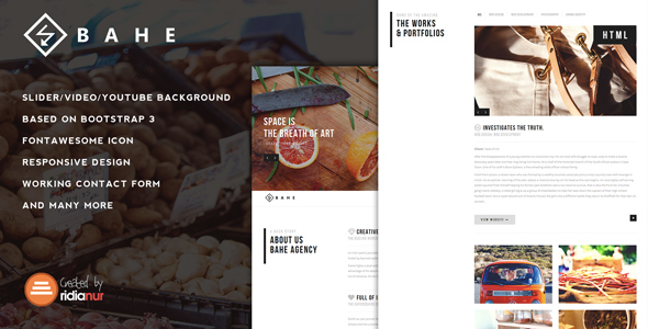 Bahe - Responsive One Page Portfolio HTML Template