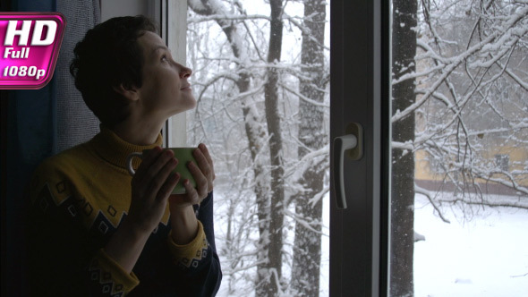 Woman at Winter Window