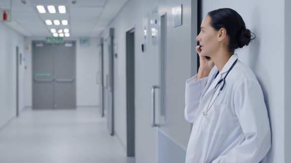 Medical professional working at a hospital alt