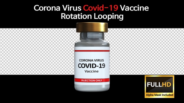 Corona Virus Covid-19 Vaccine Rotation Looping