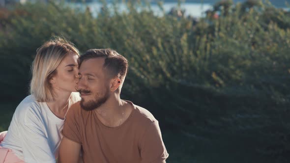 Smiling young couple