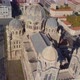 Aerial View Around the Marseille Cathedral Sunrise in France Circling Drone Shot - VideoHive Item for Sale