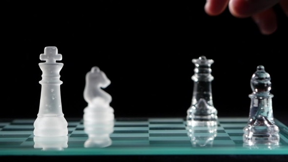 Checkmate With Transparent Figure With Three Other Figures