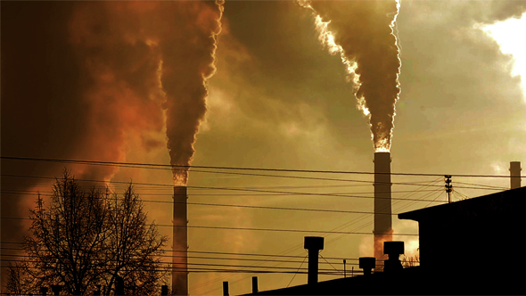  Industrial Smoking Stack of Power Plant