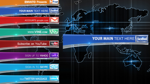 Social Media Glass Lower Third alt