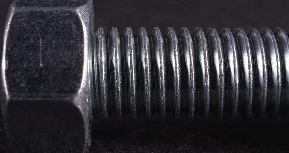 Bolt Closeup on a Dark Background