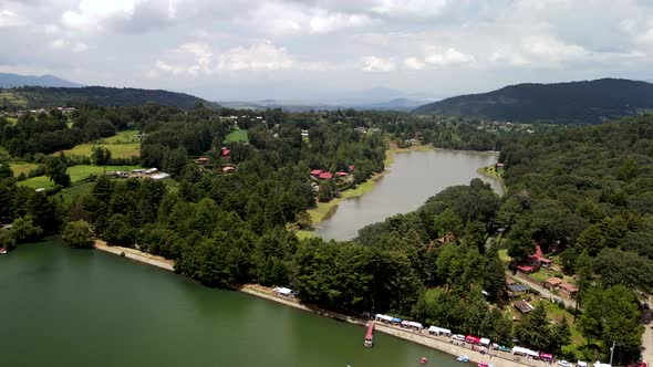 Orbitan view of Dam in Mexico