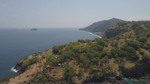 Tropical Landscape, Sea, Beach, Mountains