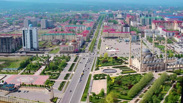 Chechnya Grozny Mosque Heart of Chechnya Timeleapse