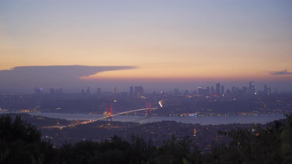 Istanbul sunset, timelapse.